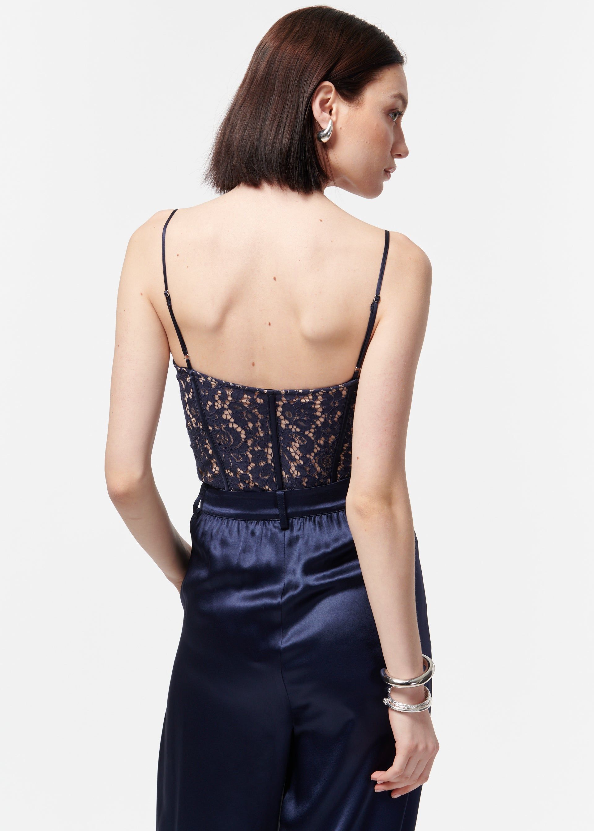 Anne Corded Lace Bodysuit Storm sold by Cami NYC product image thumbnail 4