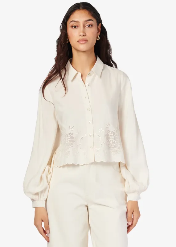 Rhonda Blouse Macadamia sold by Cami NYC