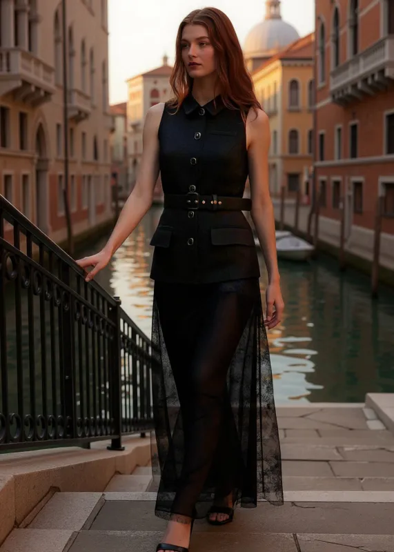 Yarra Vest Black sold by Cami NYC