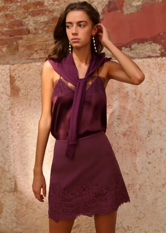 Sasha Skort Blackberry sold by Cami NYC