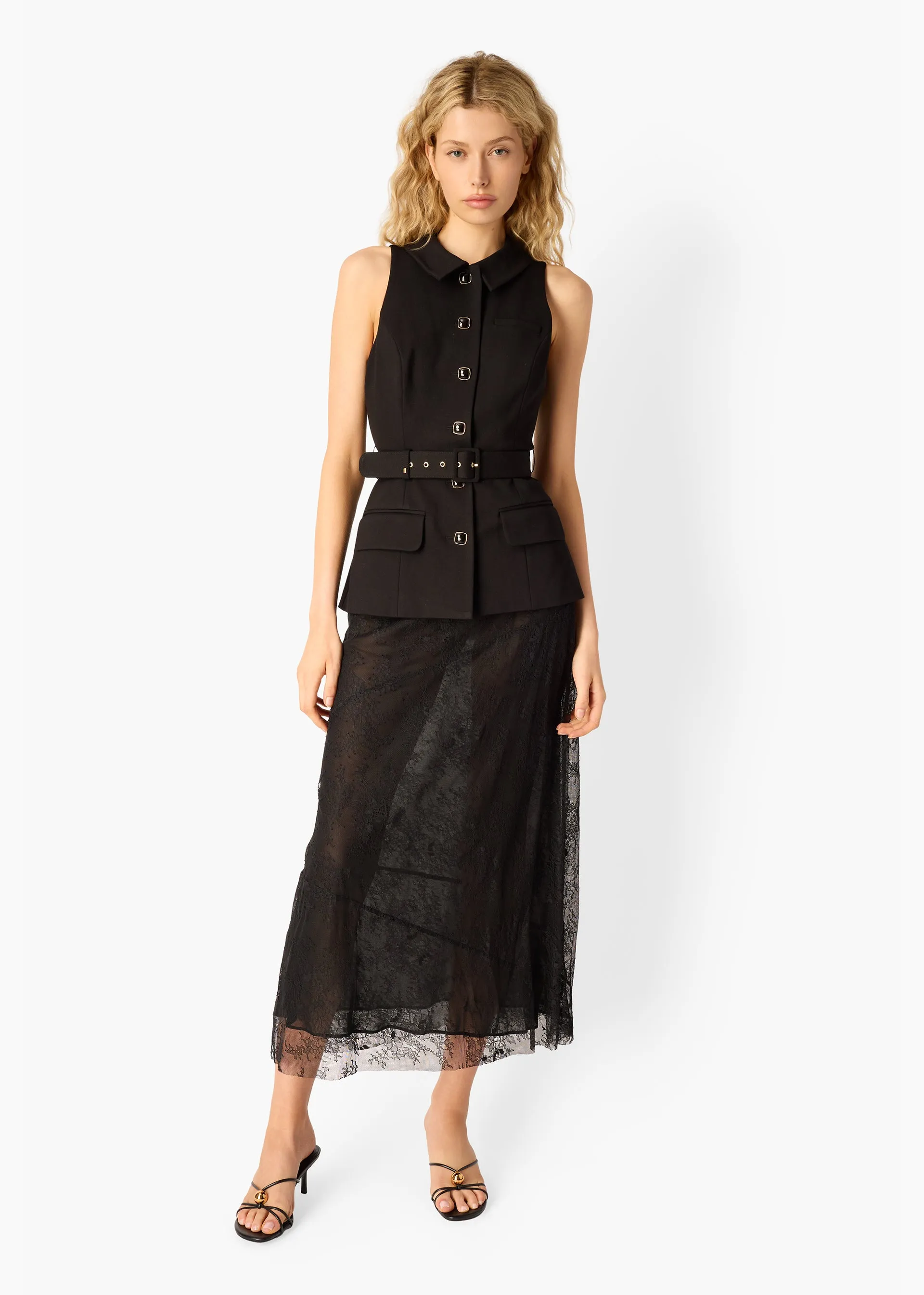 Eudora Sheer Lace Skirt Black sold by CAMI product image thumbnail 2