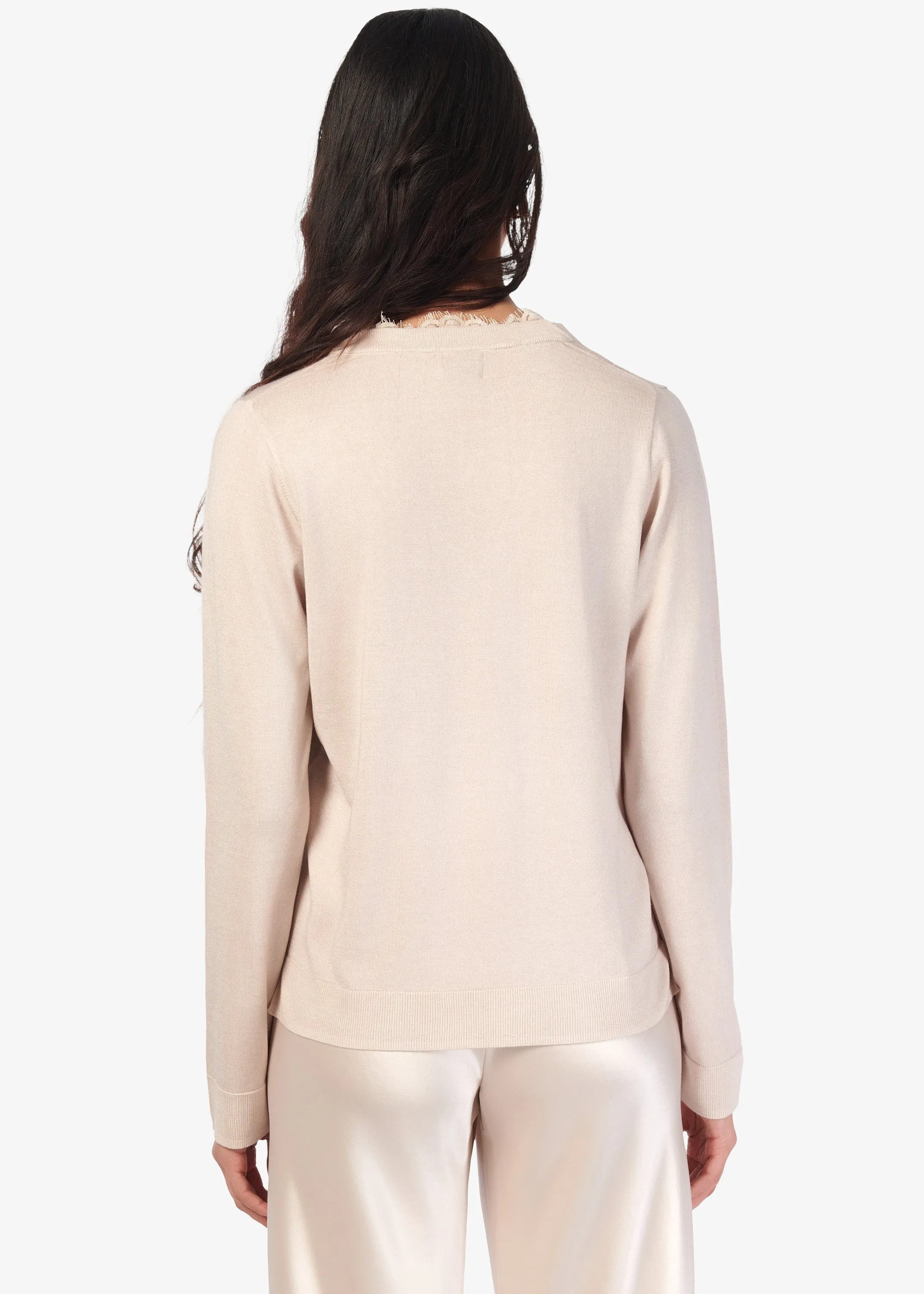 Edwina Silk Cashmere Sweater Oat sold by Cami NYC product image thumbnail 4