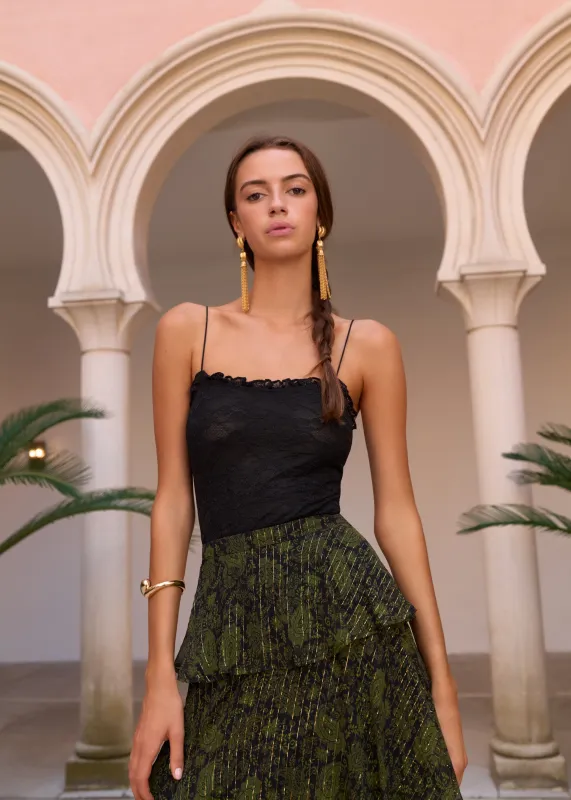 Dolores Lace Bodysuit Black sold by Cami NYC