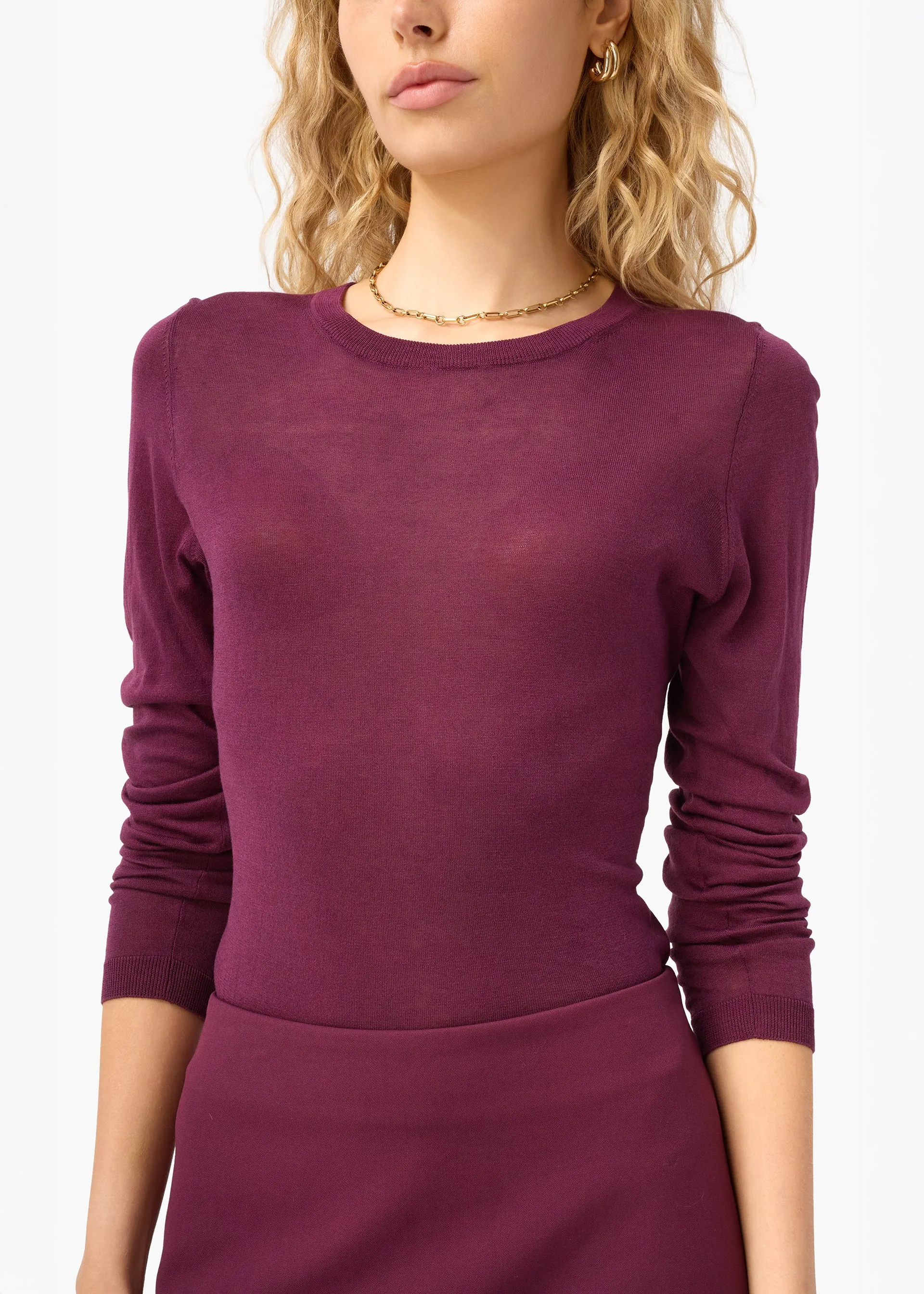 Jaime Lightweight Knit Top Blackberry sold by Cami NYC product image thumbnail 2