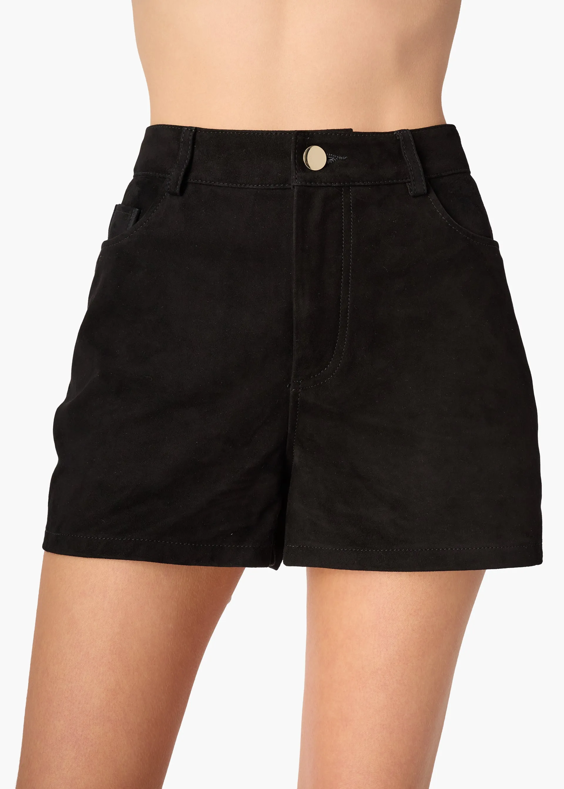 Travis Suede Short Black sold by Cami NYC
