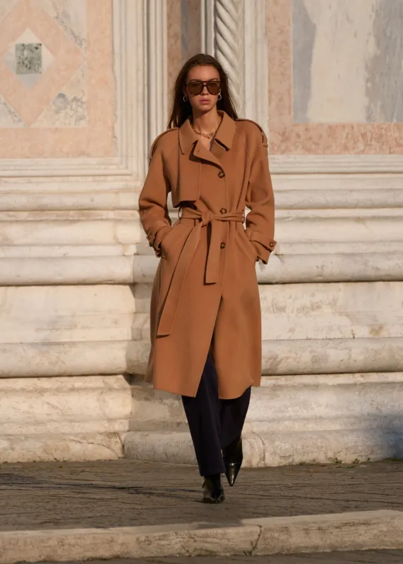 Yennifer Trench Coat Maple sold by CAMI