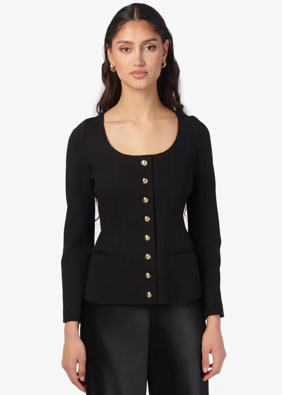 Yekaterina Blazer Black sold by Cami NYC