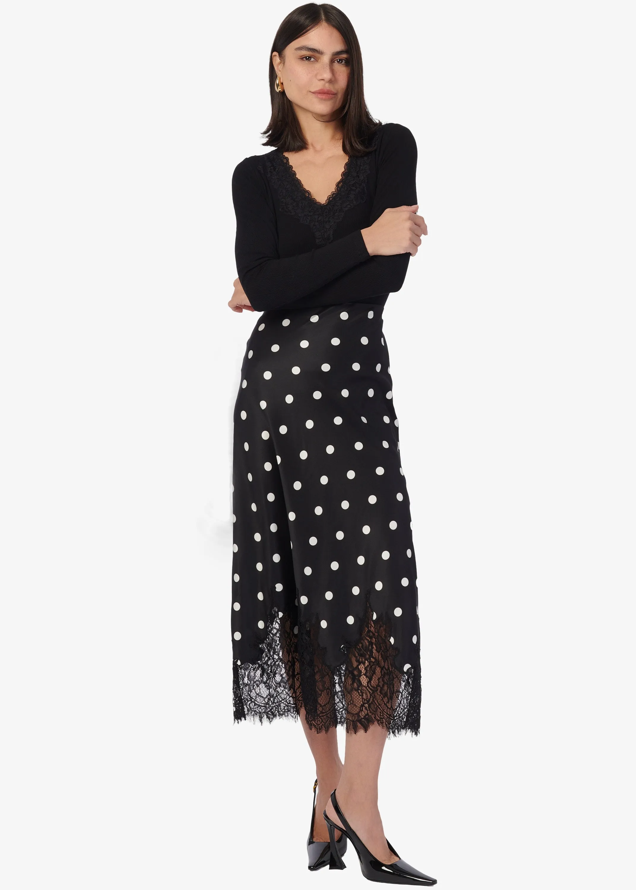 Vivienne Skirt Polka-Dot sold by Cami NYC product image thumbnail 4