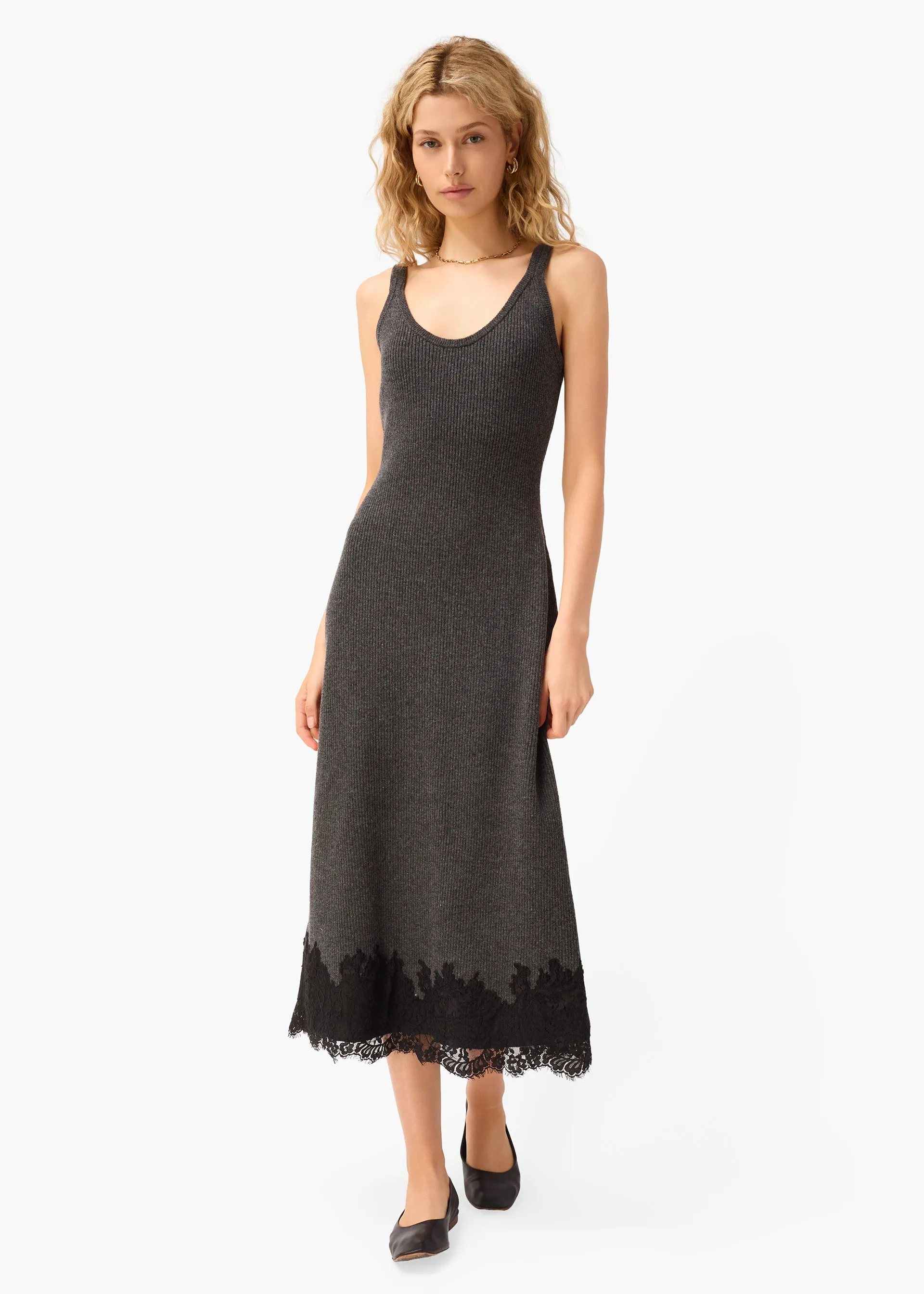 Una Knit Midi Dress Carbon sold by Cami NYC product image thumbnail 2