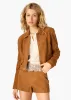 Sullivan Suede Cropped Jacket Cognac sold by Cami NYC