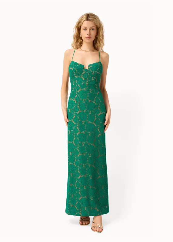 Rosaria Lace Gown Verdant sold by Cami NYC