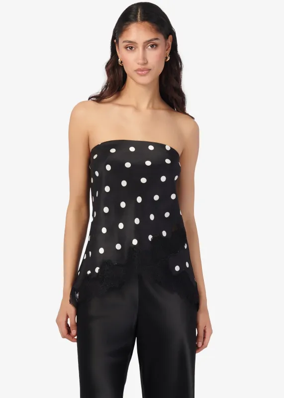 Odessa Strapless Camisole Polka-Dot sold by Cami NYC