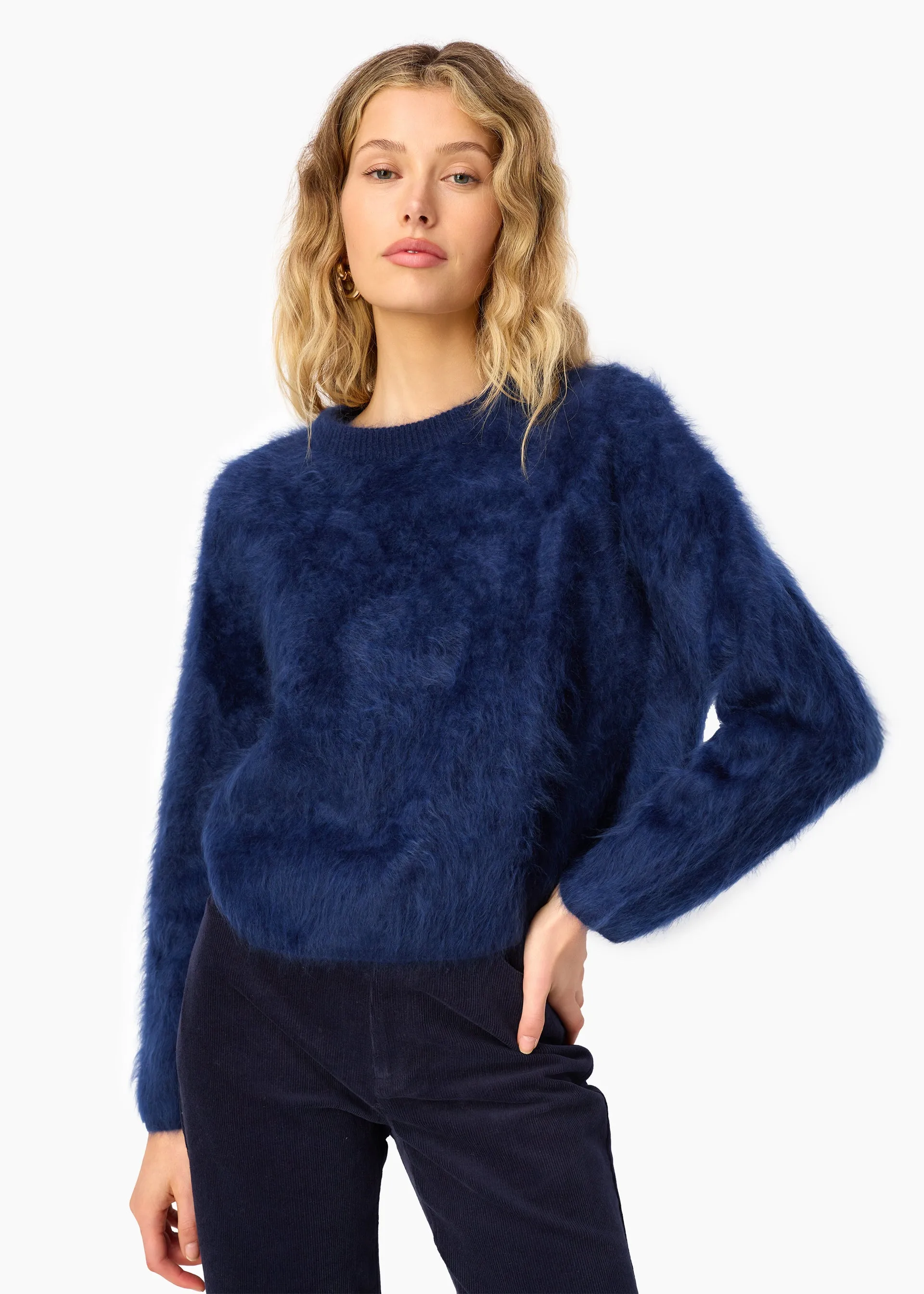 Niall Cashmere Sweater Navy sold by CAMI