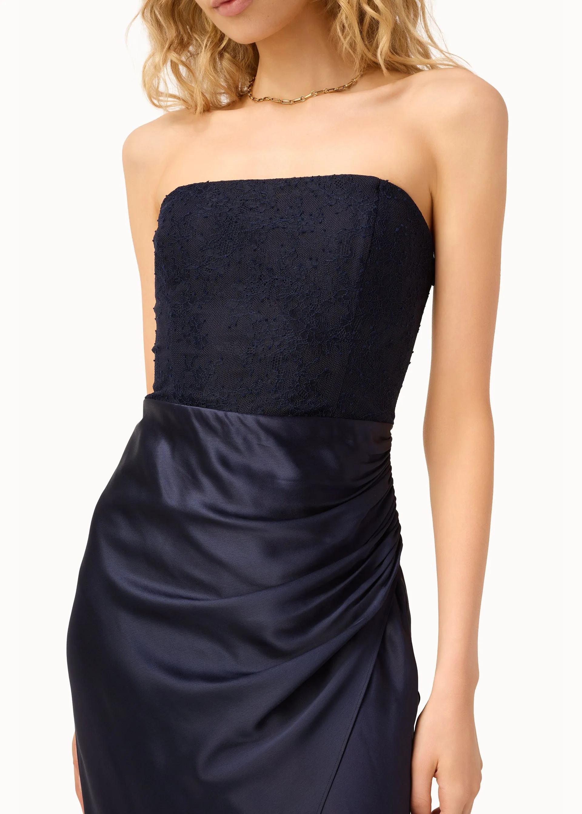 Echo Strapless Midi Dress Navy sold by CAMI product image thumbnail 3