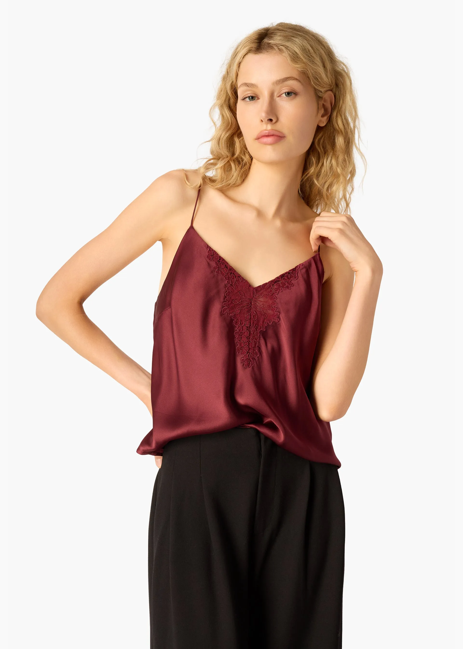 Daniya Camisole Syrah sold by Cami NYC