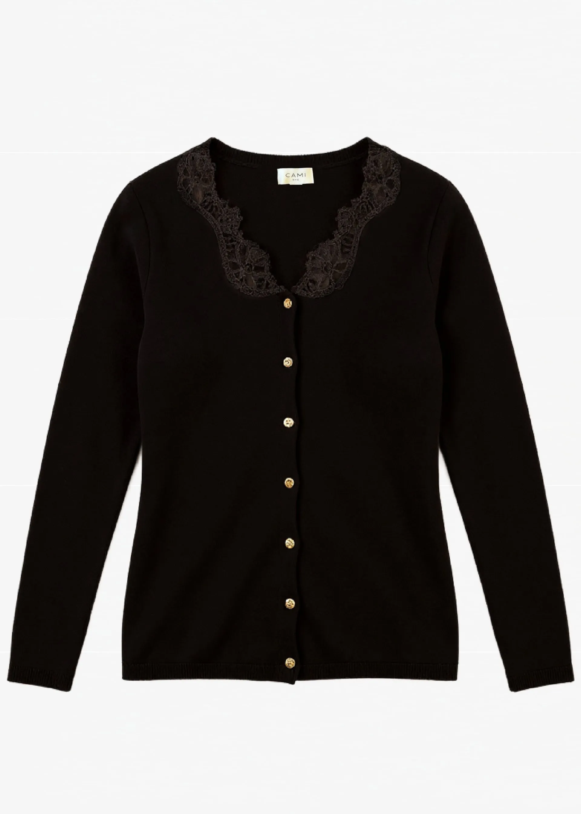 Eirene Lightweight Knit Cardigan Black sold by Cami NYC product image thumbnail 5