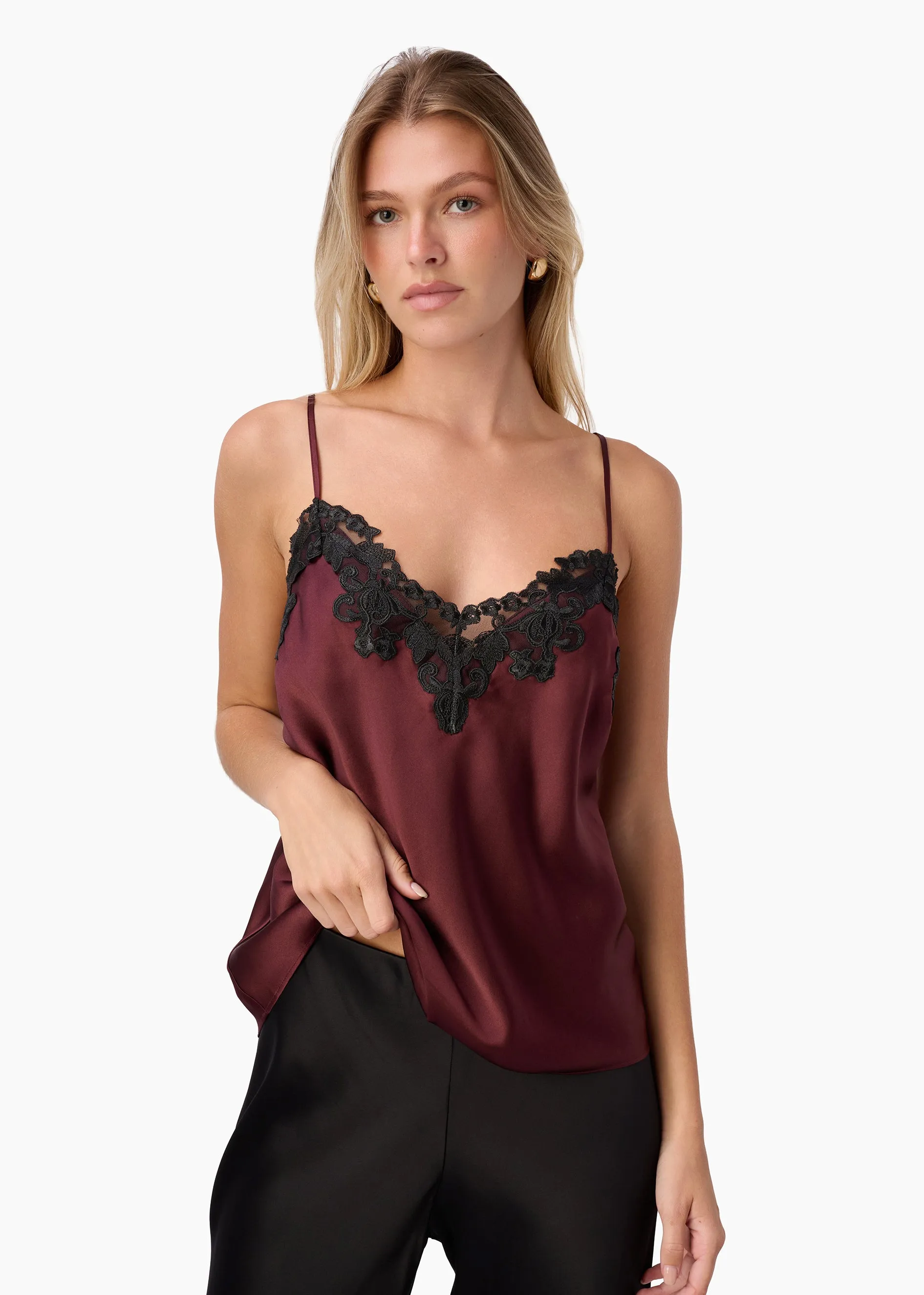 Andria Camisole Cranberry sold by CAMI