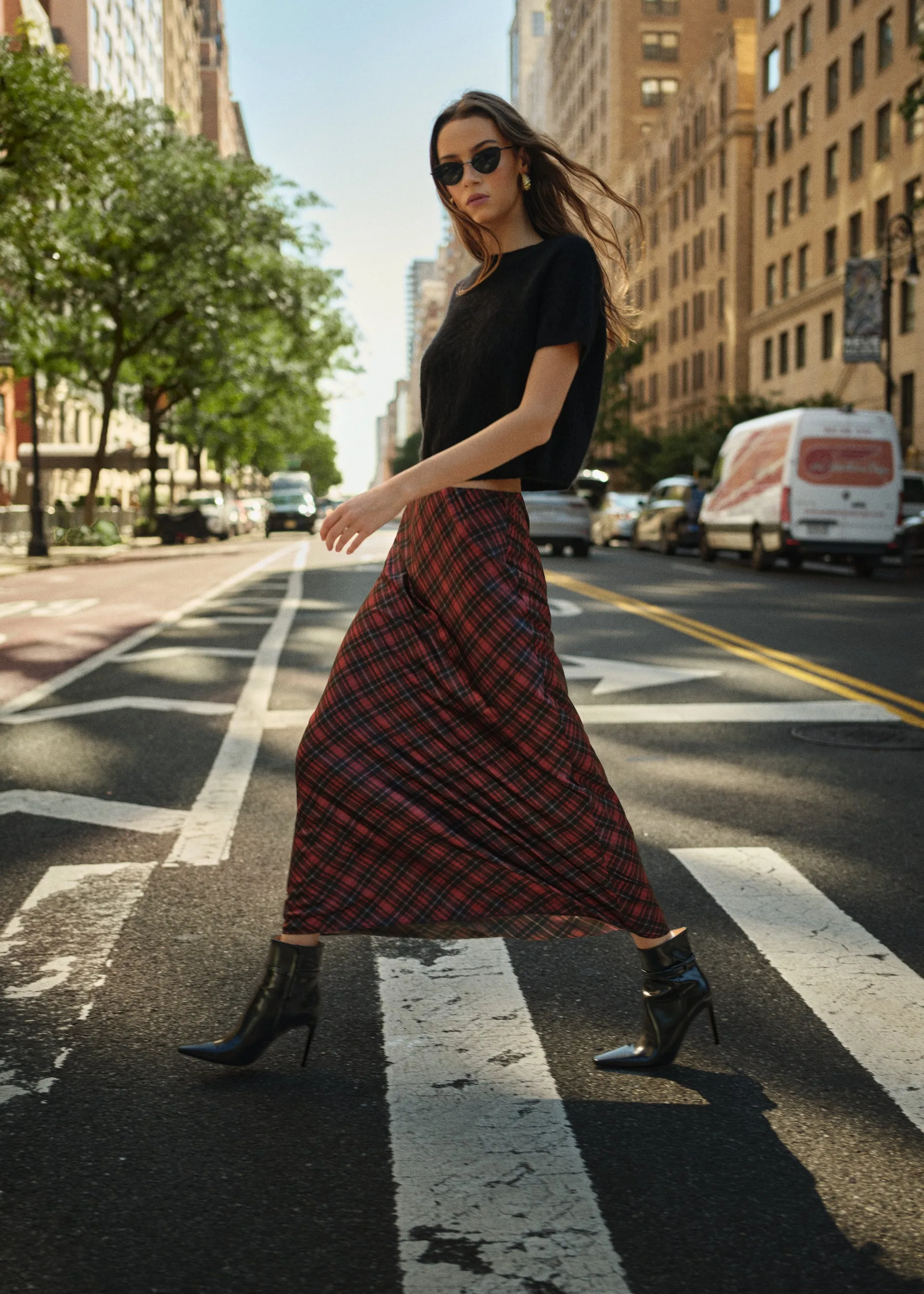 Aviva Maxi Skirt Tartan sold by Cami NYC