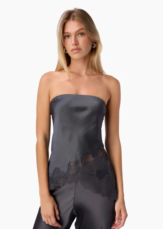 Odessa Strapless Camisole Coal sold by CAMI