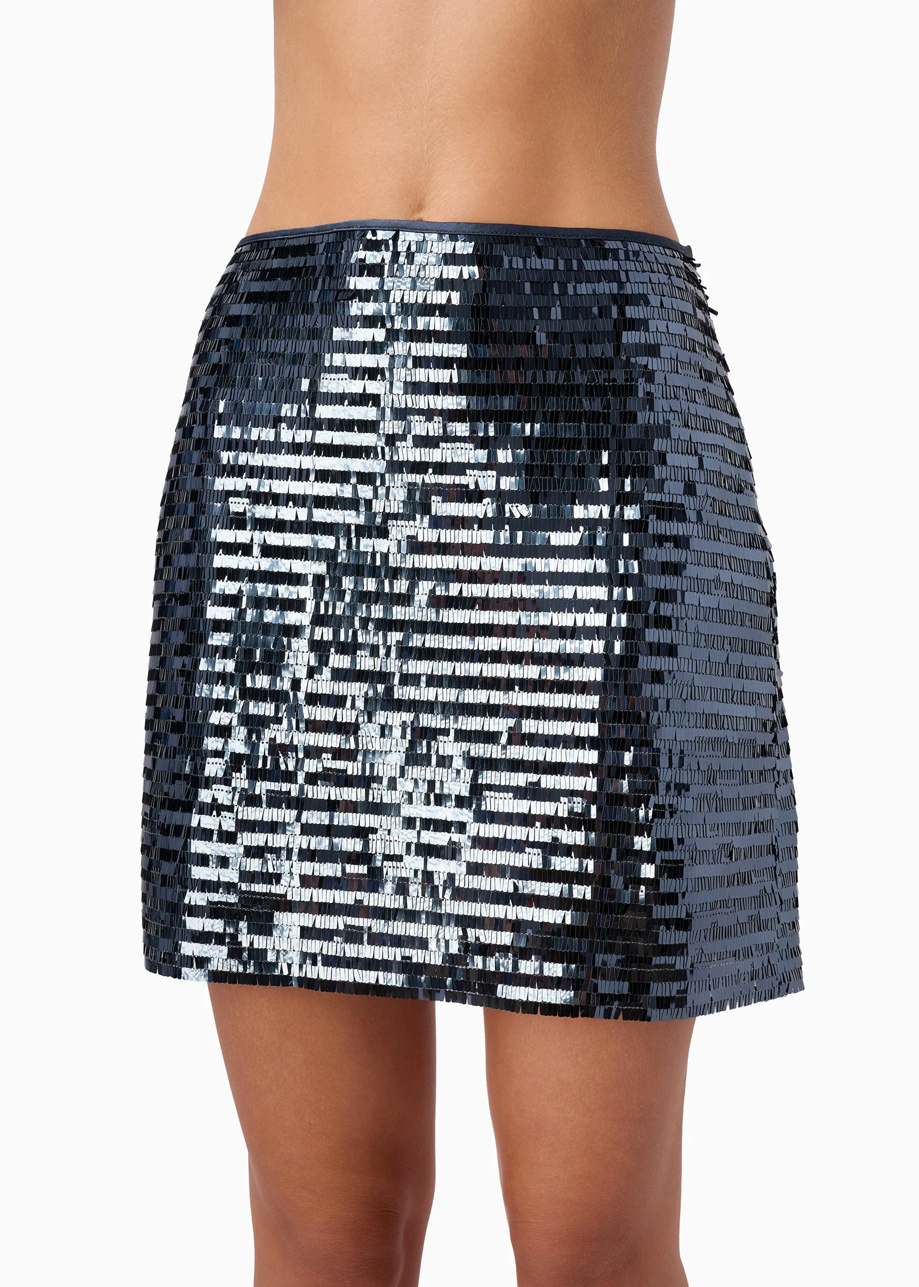 Fayruz Mid Rise Sequin Mini Skirt Coal sold by CAMI product image thumbnail 2