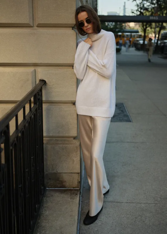 Catherine Cashmere Blend Sweater Macadamia sold by Cami NYC