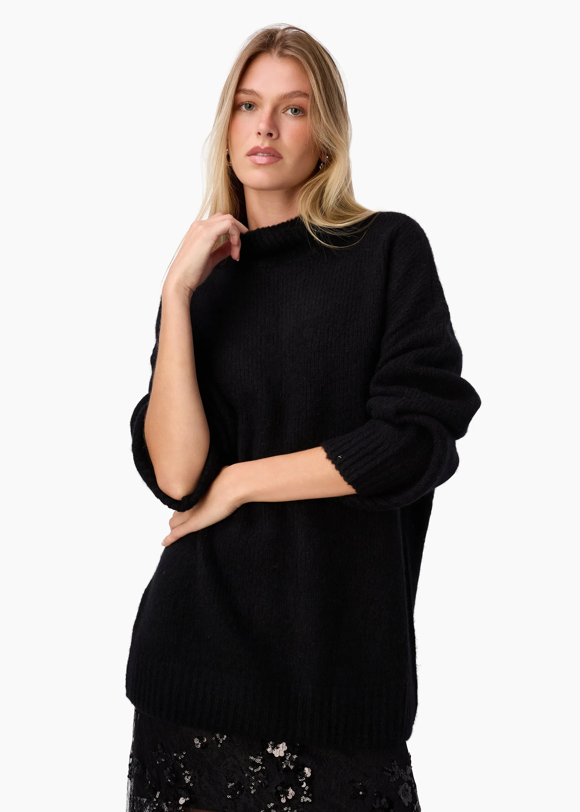 Catherine Cashmere Blend Sweater Black sold by CAMI