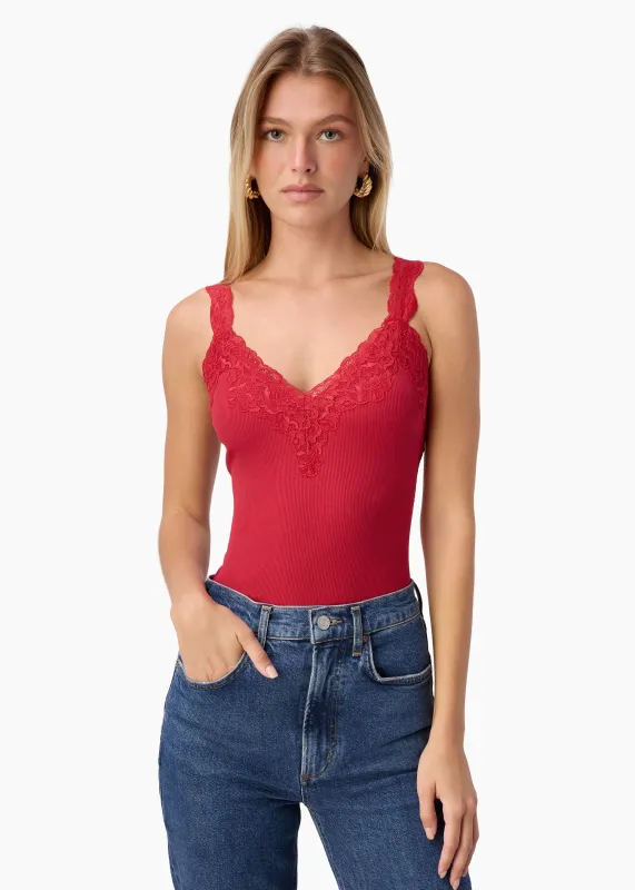 Lani Rib Knit Tank Poppy sold by Cami NYC