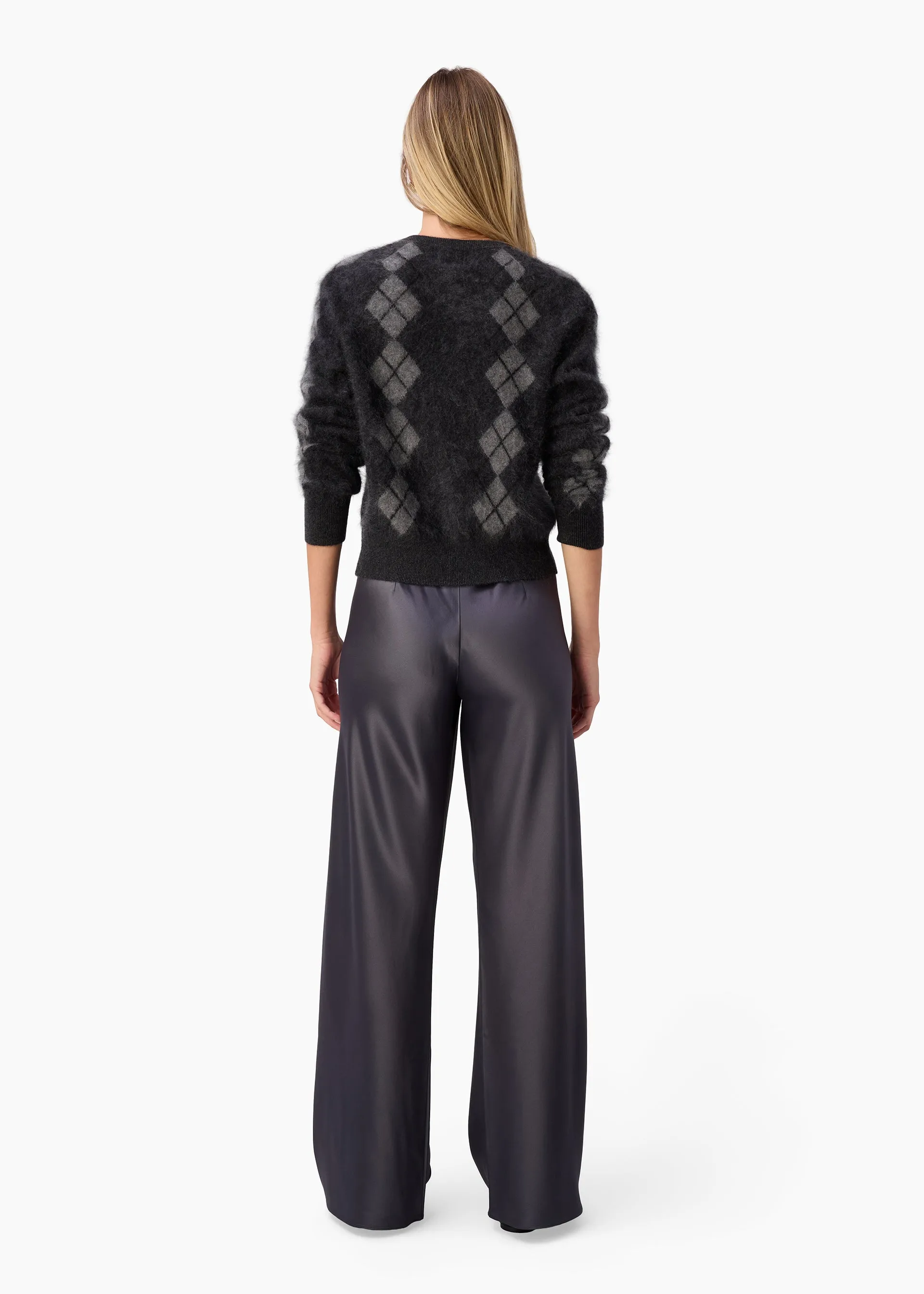 Dorian Cashmere Cardigan Gray Argyle sold by CAMI product image thumbnail 5