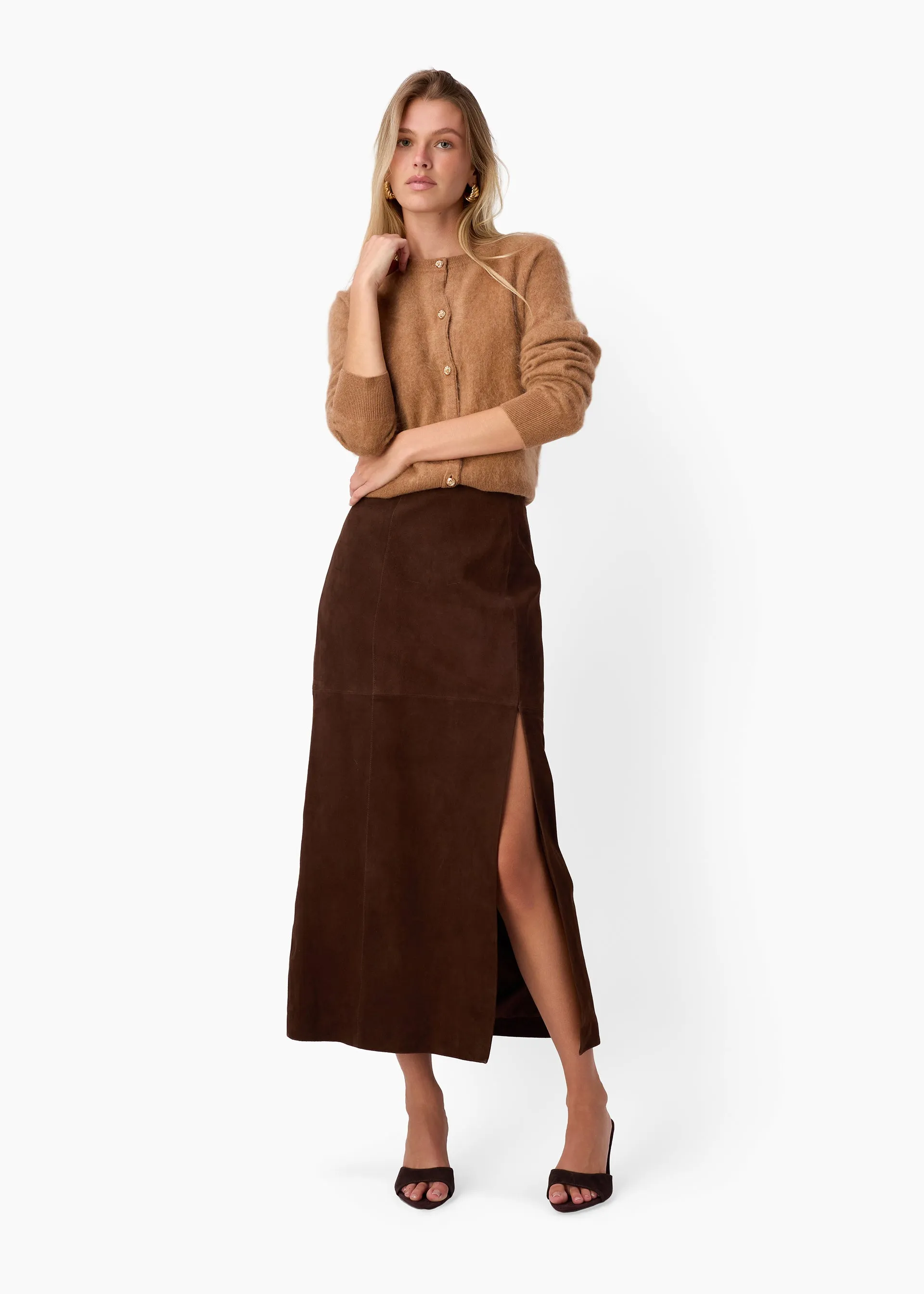 Dorian Cashmere Cardigan Caramel sold by CAMI product image thumbnail 3
