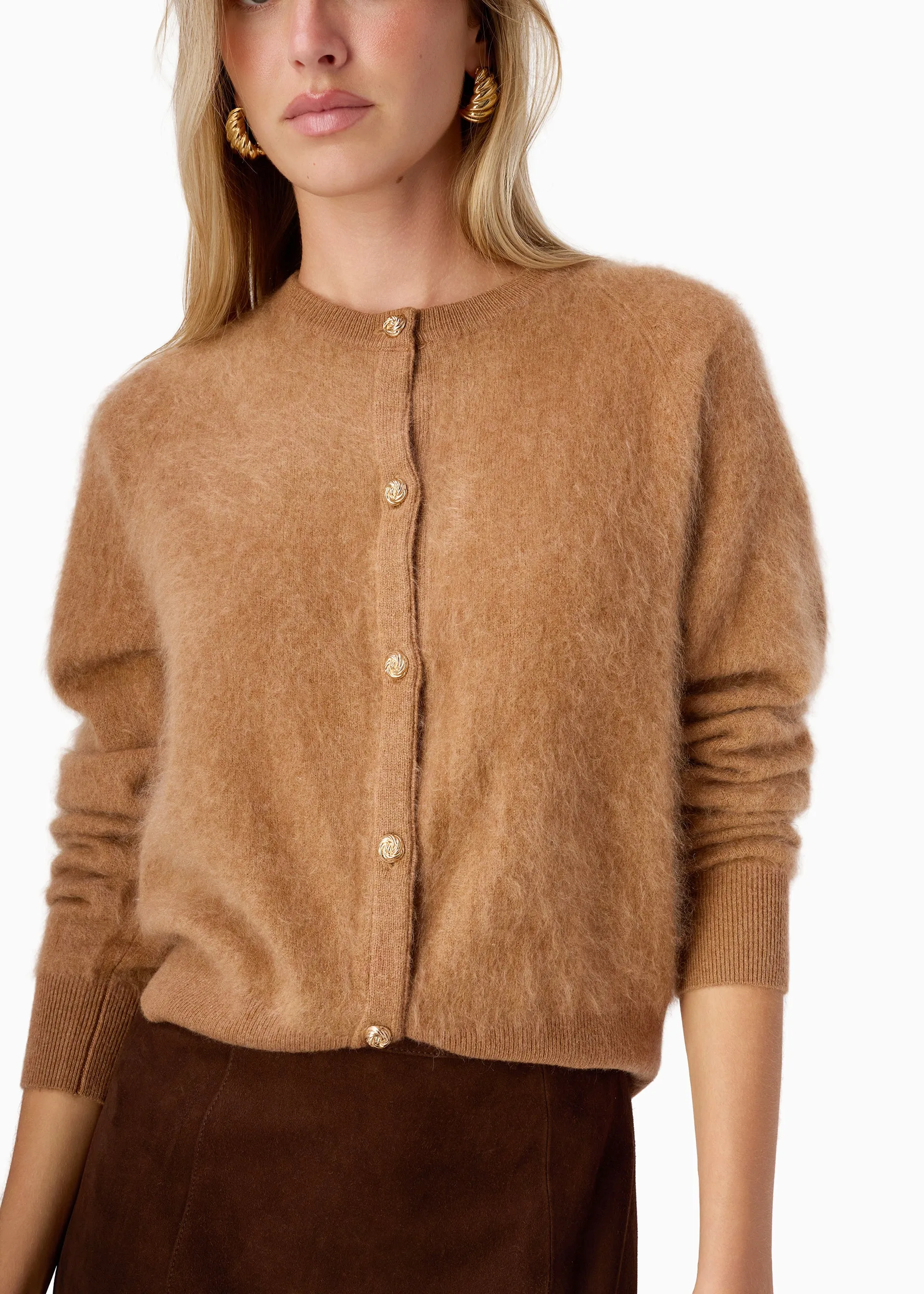 Dorian Cashmere Cardigan Caramel sold by CAMI product image thumbnail 2