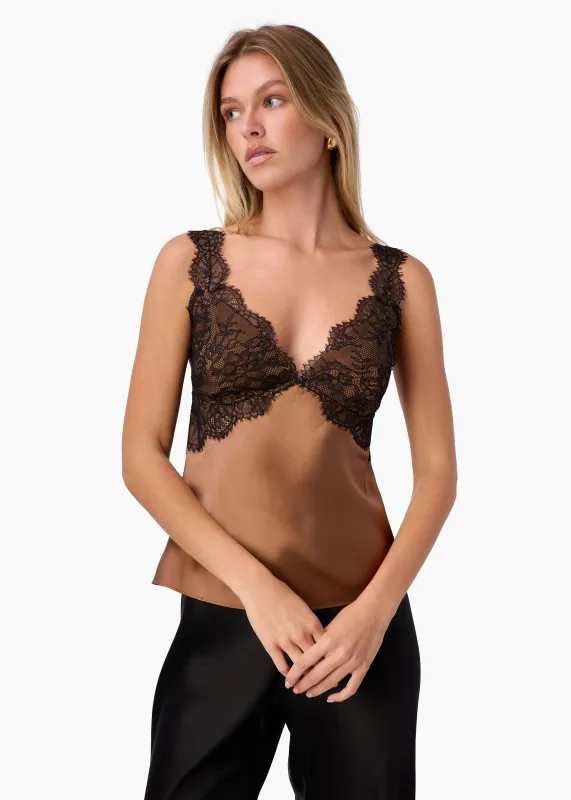 Lisette Camisole Caramel sold by Cami NYC