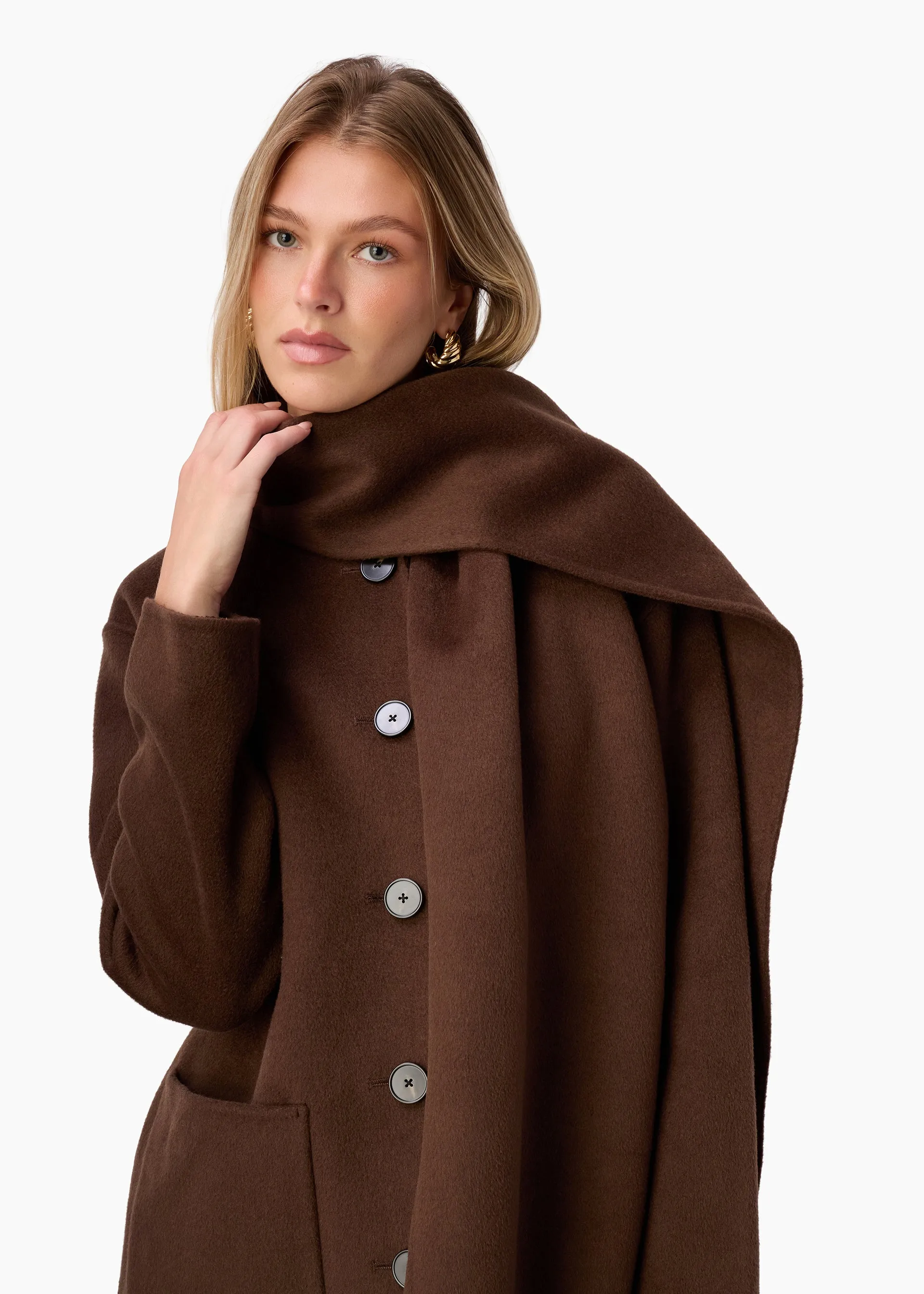 Winifred Wool Cashmere Coat Sable sold by CAMI product image thumbnail 5