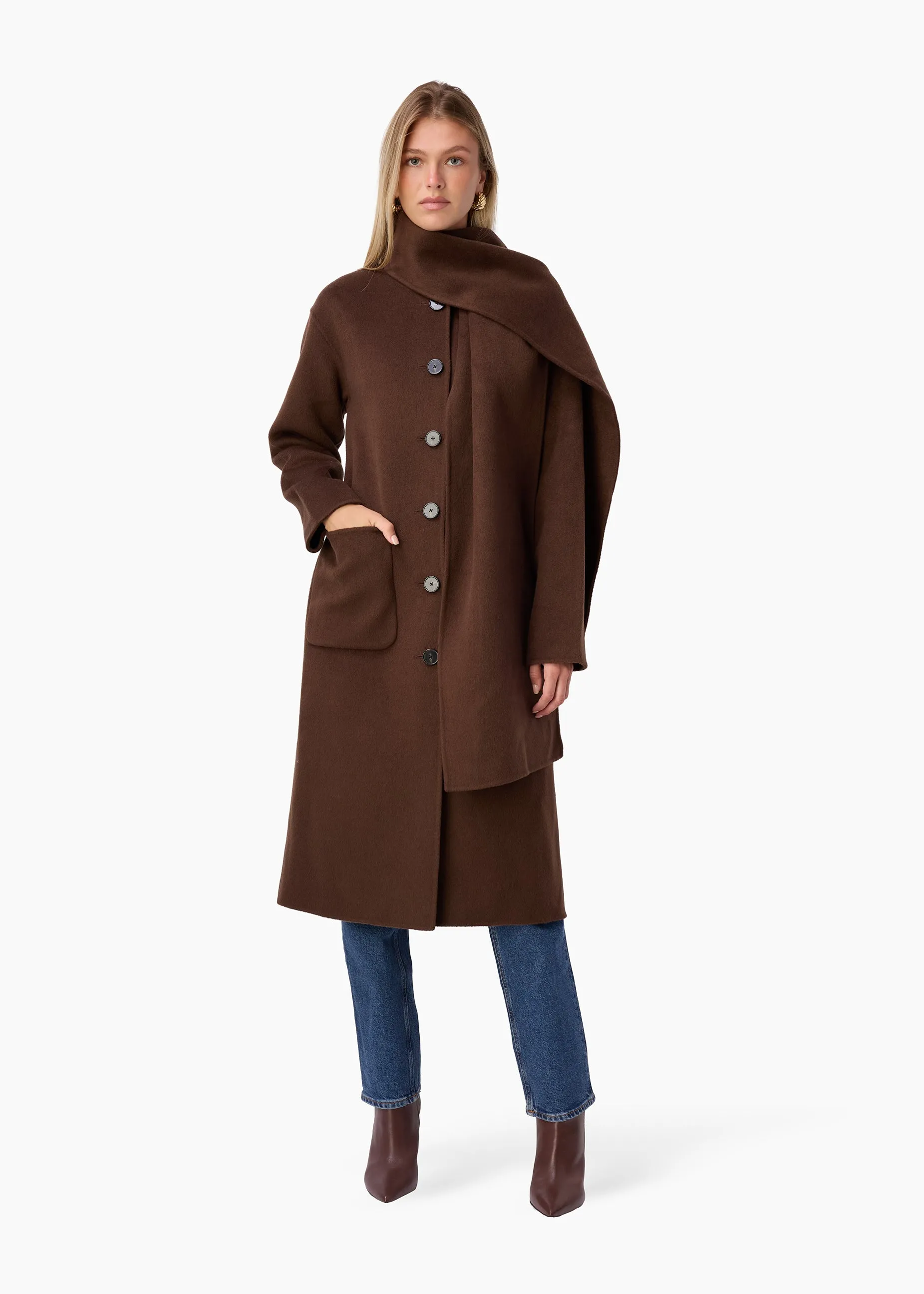 Winifred Wool Cashmere Coat Sable sold by CAMI product image thumbnail 4