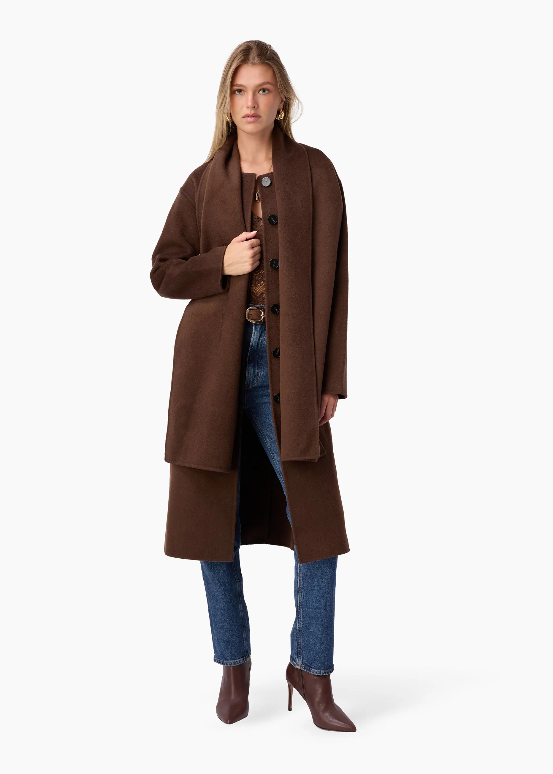 Winifred Wool Cashmere Coat Sable sold by CAMI product image thumbnail 2