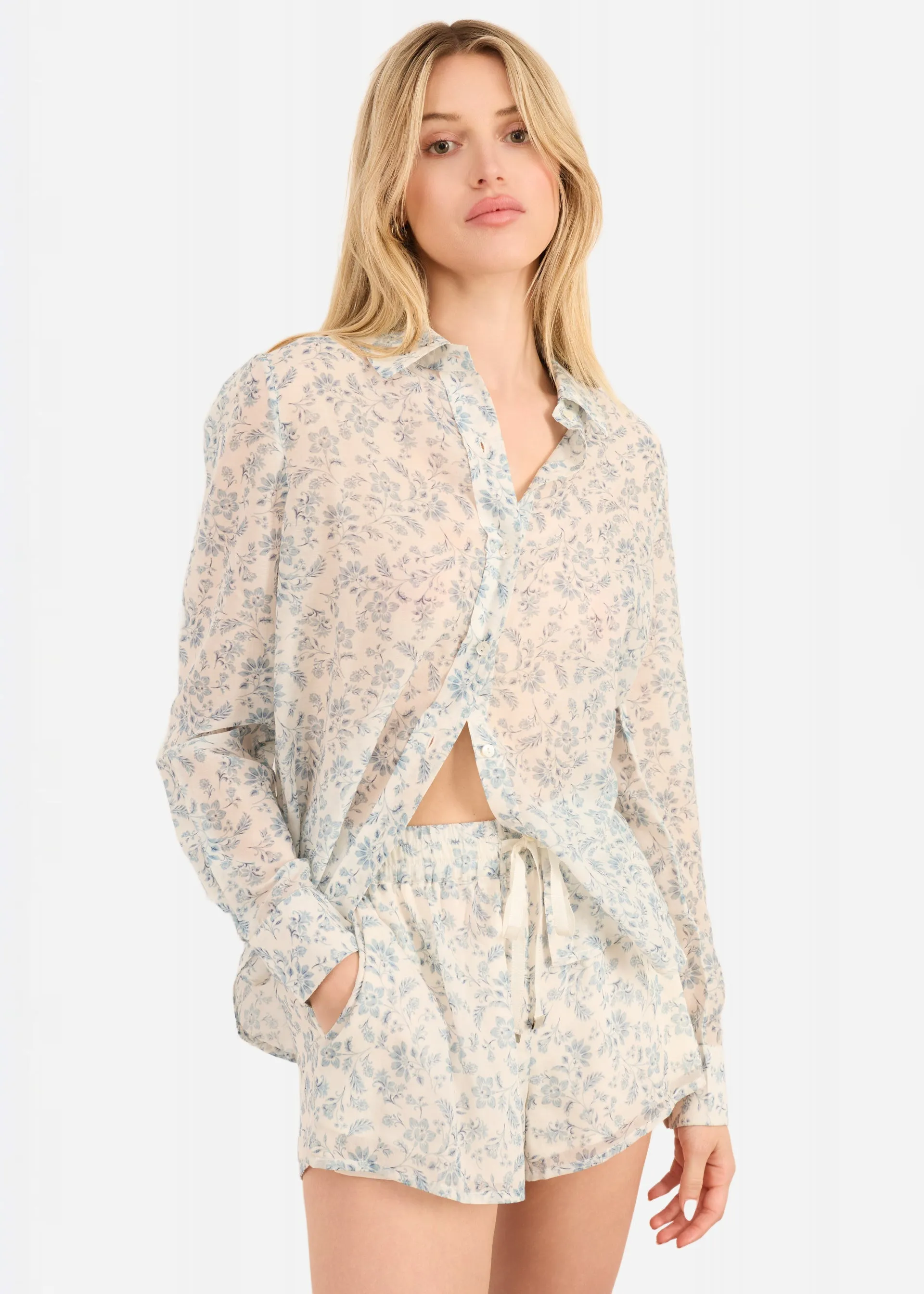 Oslo Silk Cotton Short Coastal Paisley sold by CAMI product image thumbnail 2