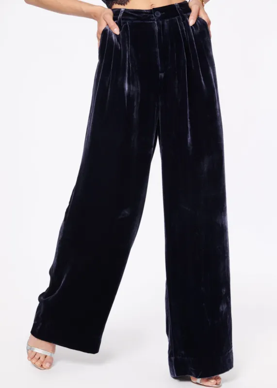 Rylie Velvet Pant Navy sold by CAMI