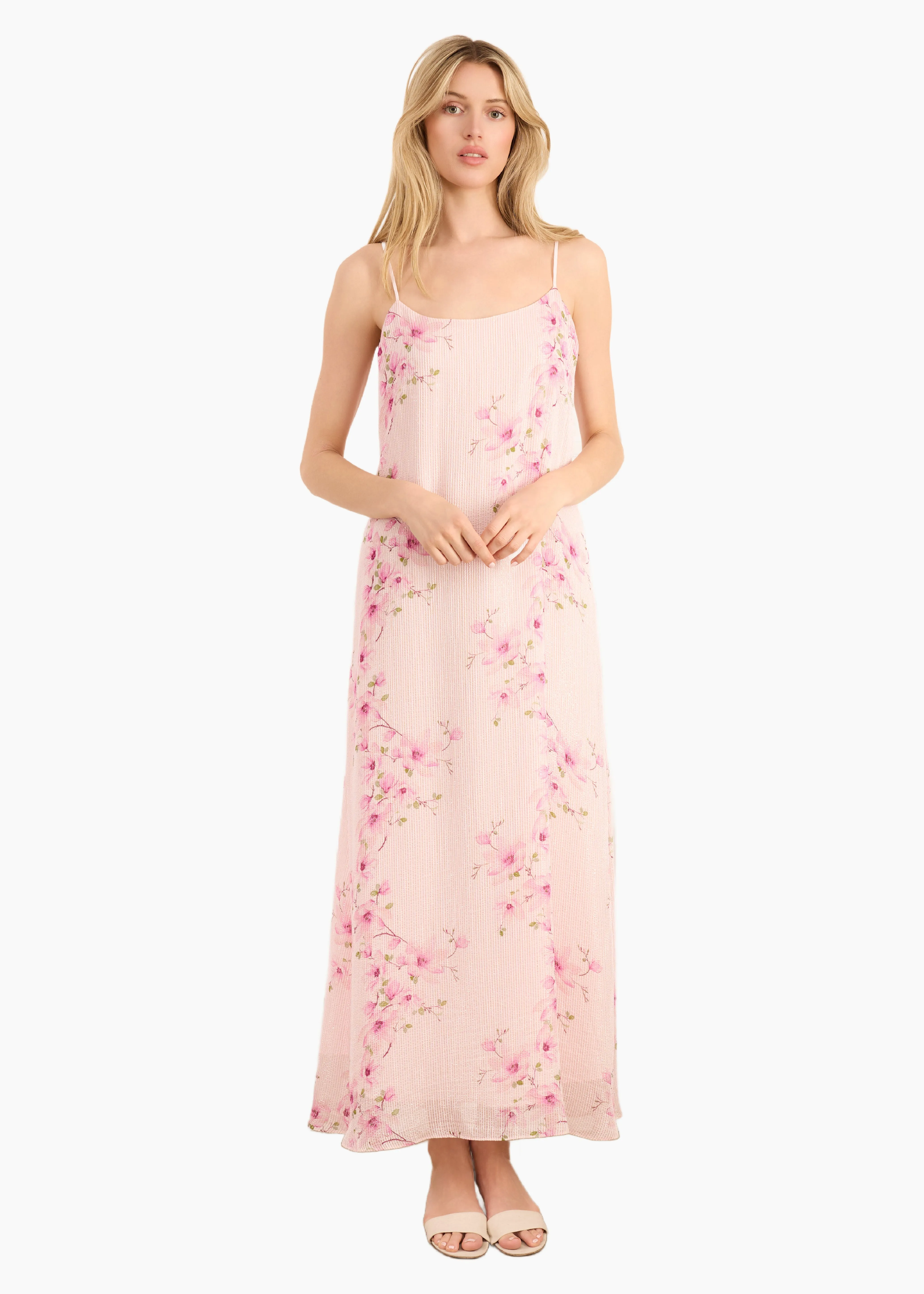 Luz Metallic Chiffon Maxi Dress Aurora Blossom sold by CAMI product image thumbnail 2