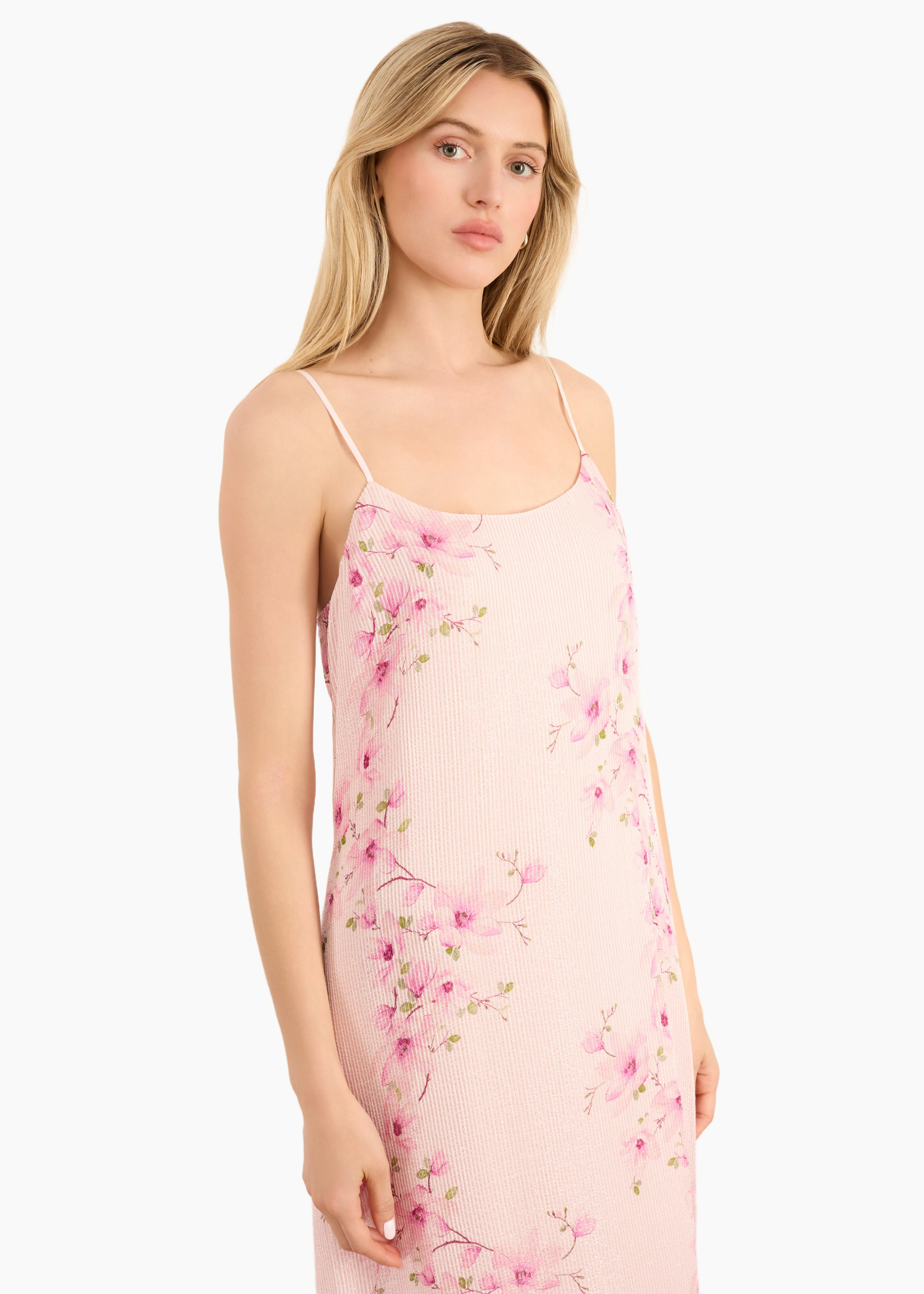 Luz Metallic Chiffon Maxi Dress Aurora Blossom sold by CAMI product image thumbnail 3