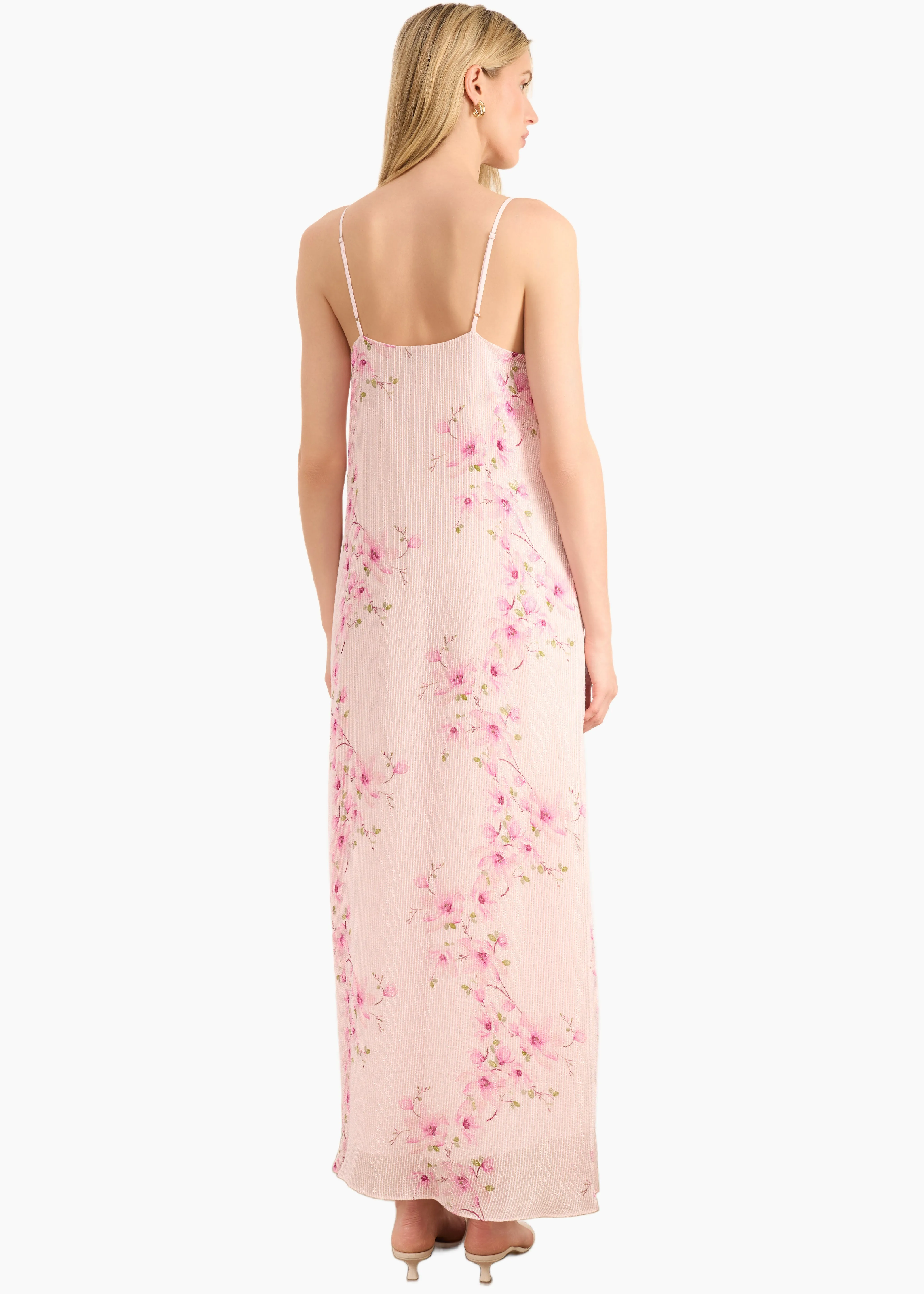 Luz Metallic Chiffon Maxi Dress Aurora Blossom sold by CAMI product image thumbnail 4