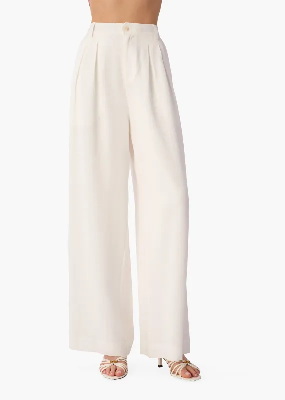 Davina Wide Leg Tencel Pant White sold by CAMI