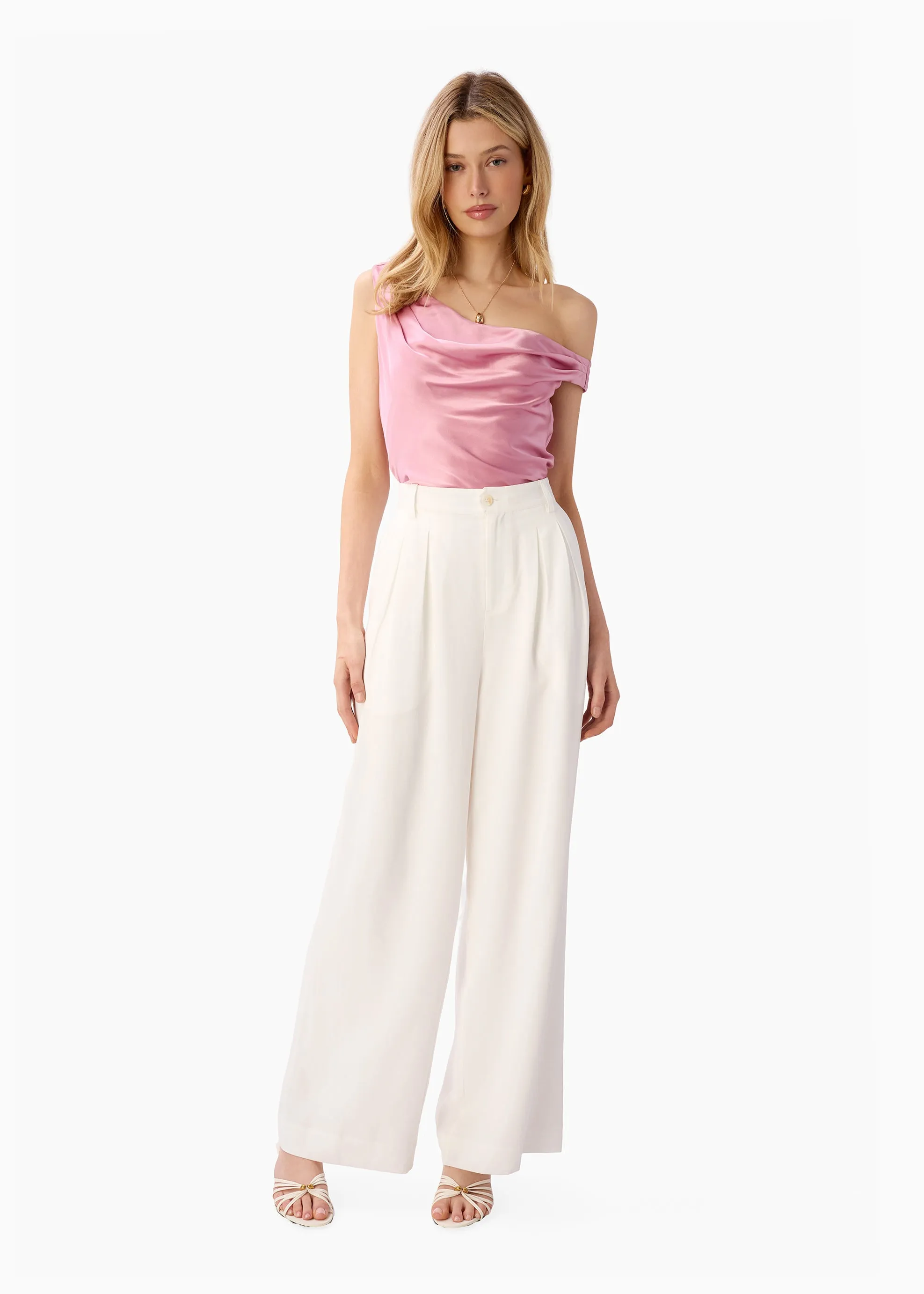 Davina Wide Leg Tencel Pant White sold by CAMI product image thumbnail 2
