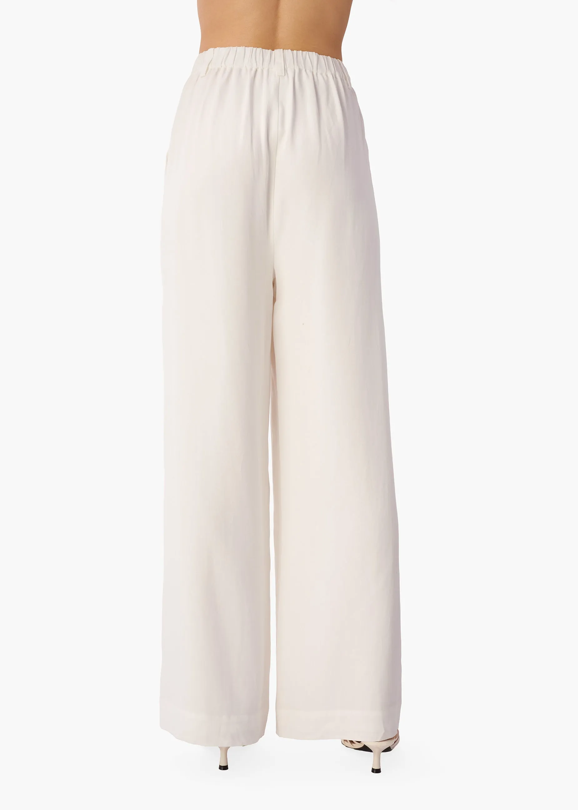 Davina Wide Leg Tencel Pant White sold by CAMI product image thumbnail 5