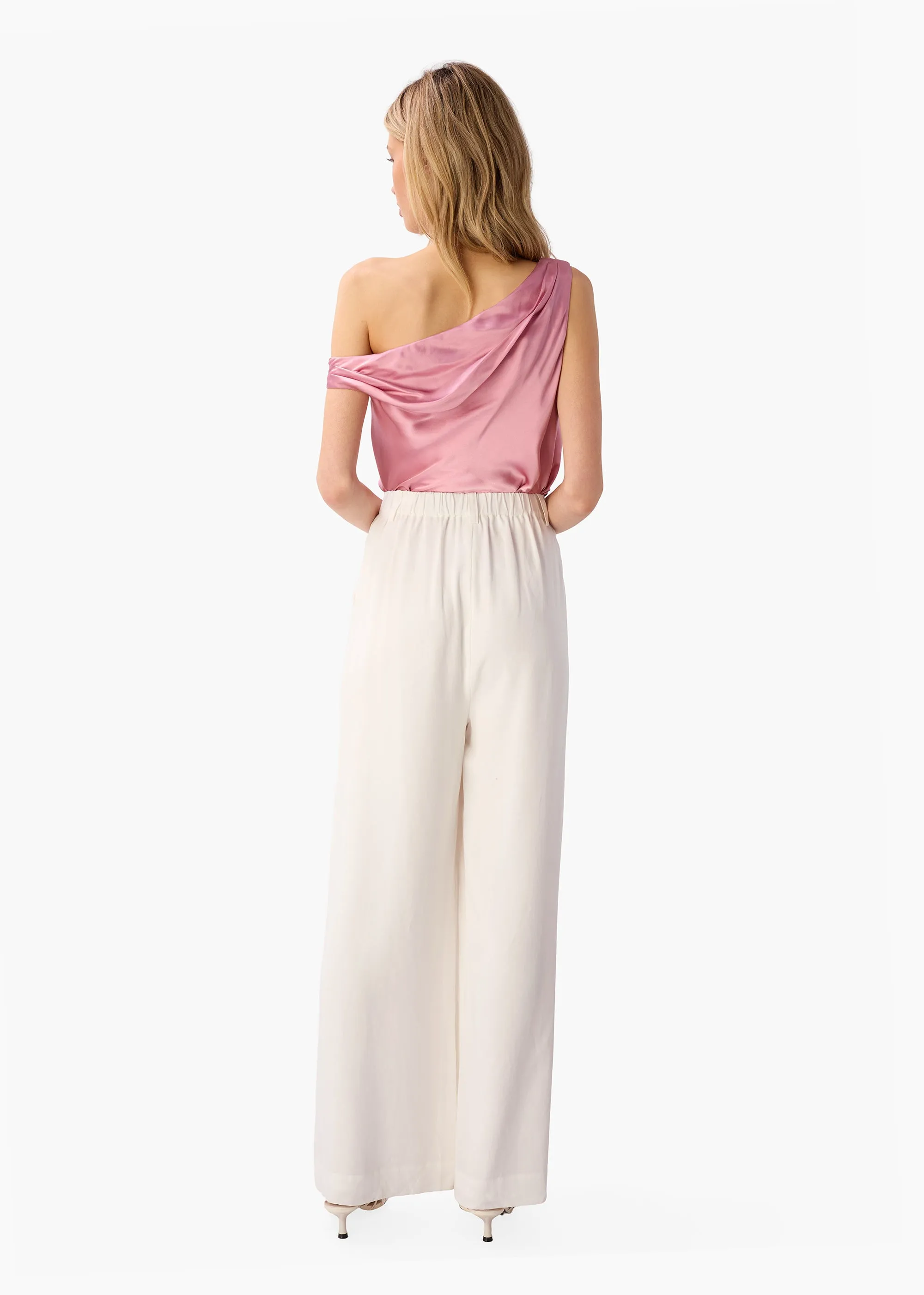 Davina Wide Leg Tencel Pant White sold by CAMI product image thumbnail 4