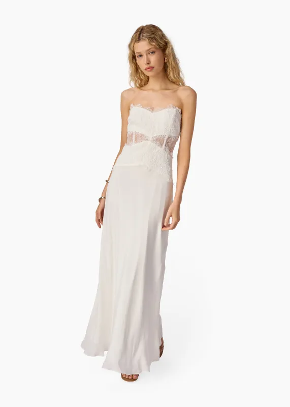 Lucienne Strapless Gown White sold by CAMI