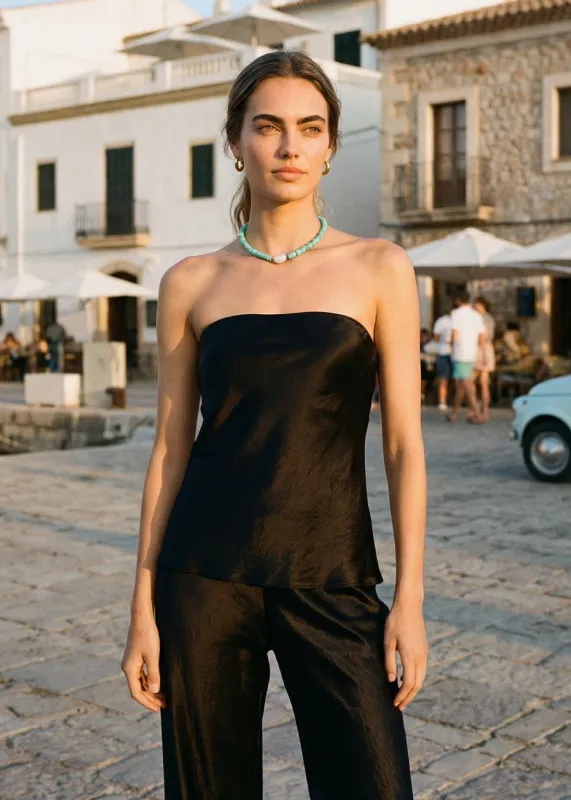 Palma Strapless Top Black made by CAMI