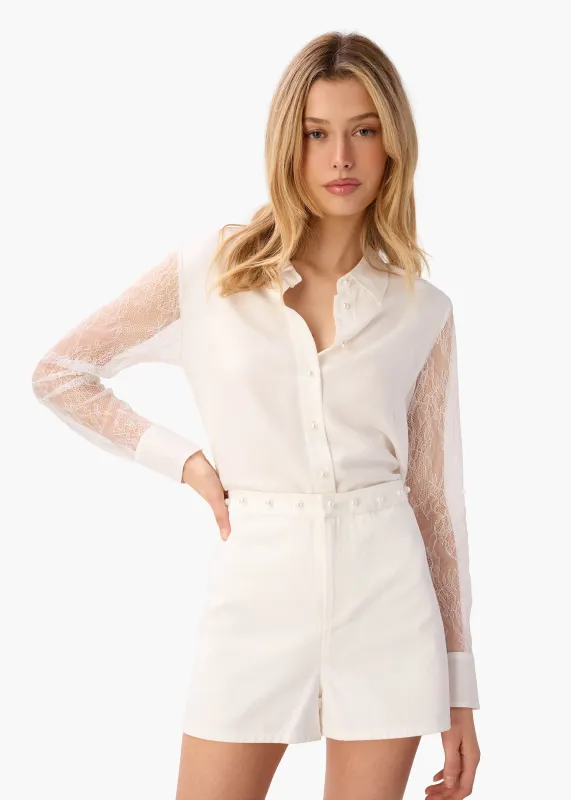 Chelsey Chiffon Blouse White sold by CAMI