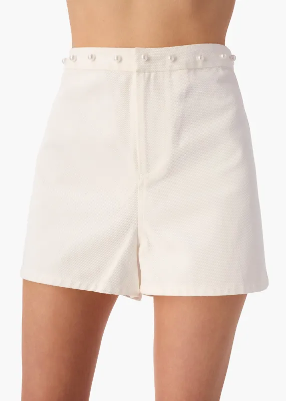 Mihal Bull Denim Short White made by CAMI