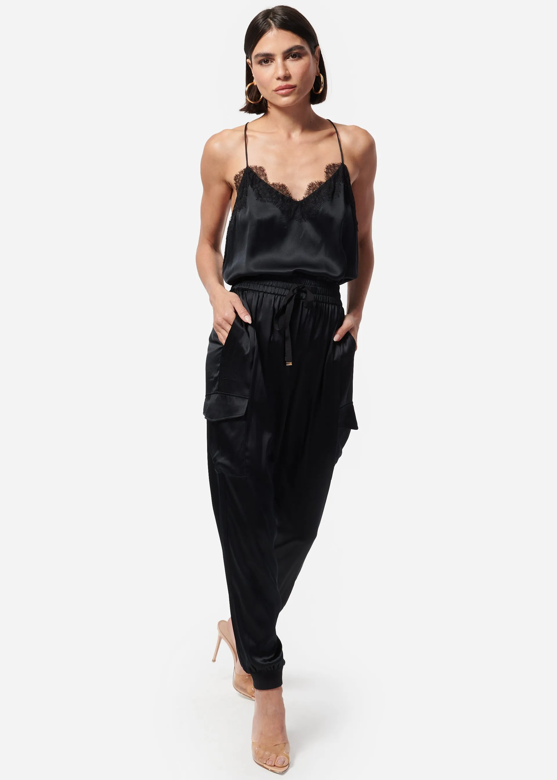 Racer Charmeuse Camisole Black sold by CAMI product image thumbnail 2
