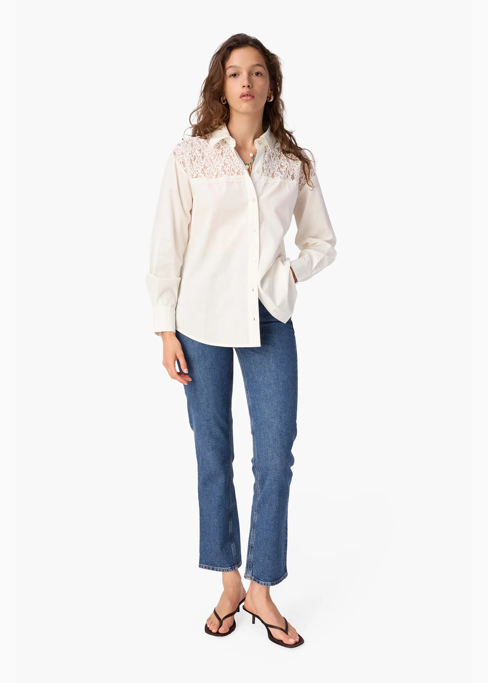 Silas Cotton Poplin Top Macadamia sold by CAMI product image thumbnail 2