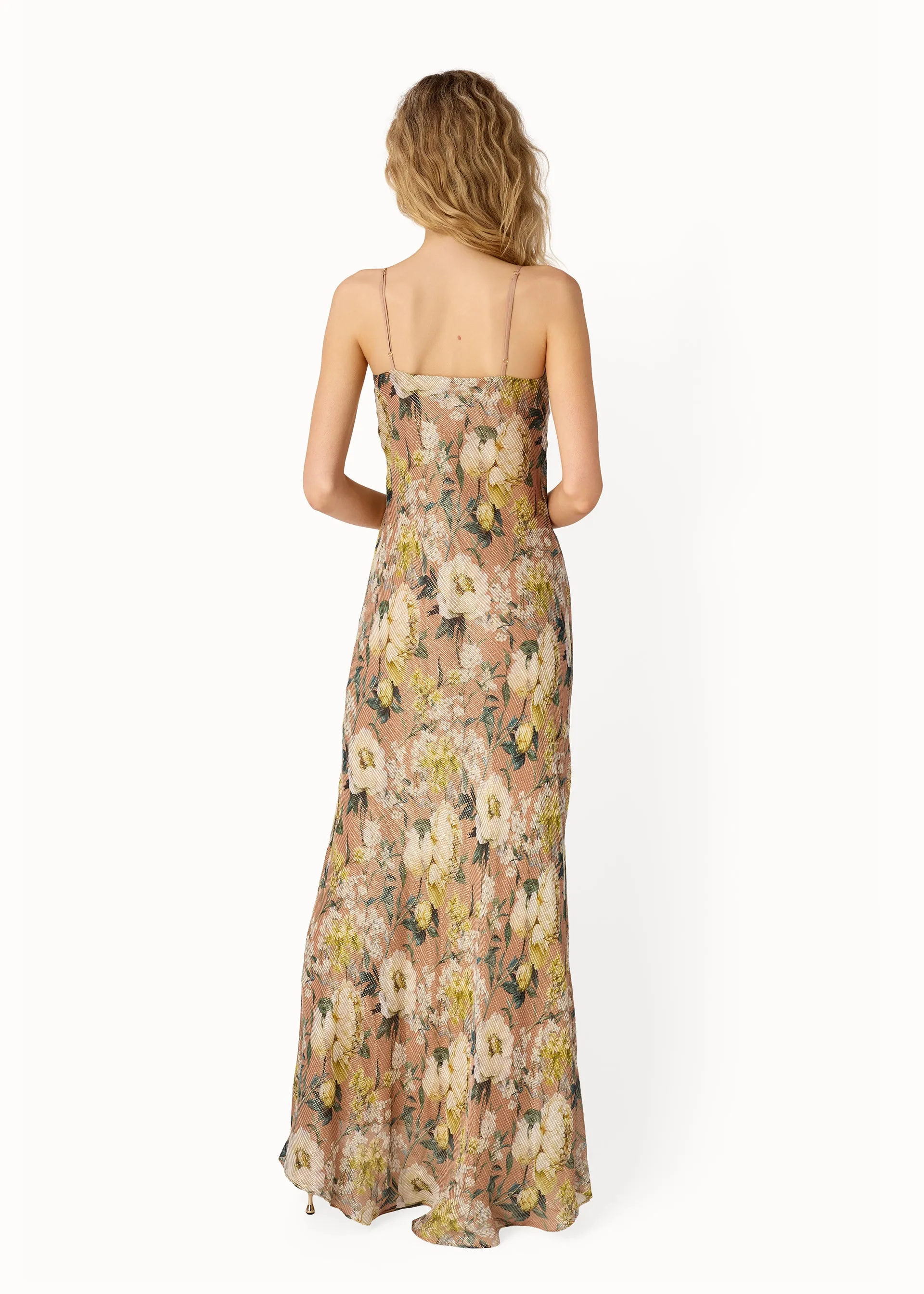 Luanna Metallic Chiffon Maxi Dress Morning Flourish sold by CAMI product image thumbnail 4